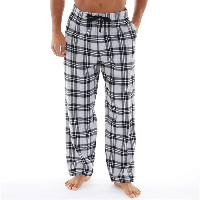 Buy Onfire Mens Woven Check Pyjama Pants Black/Grey