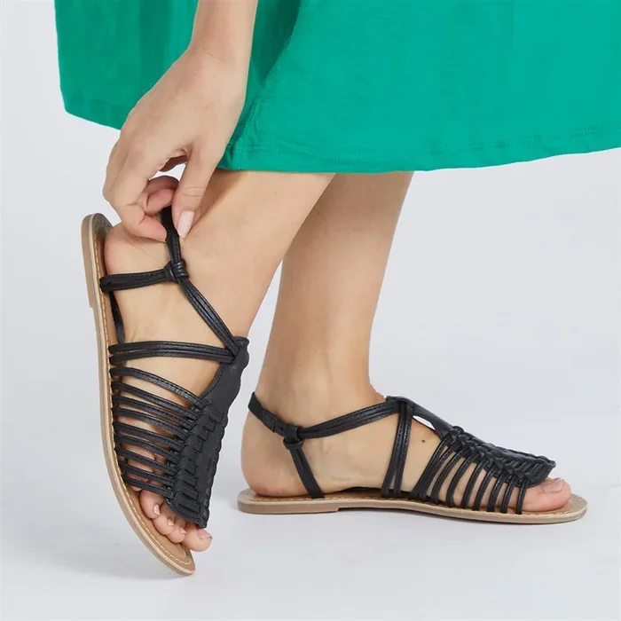 Buy Onfire Womens Violet Woven Sandals Black