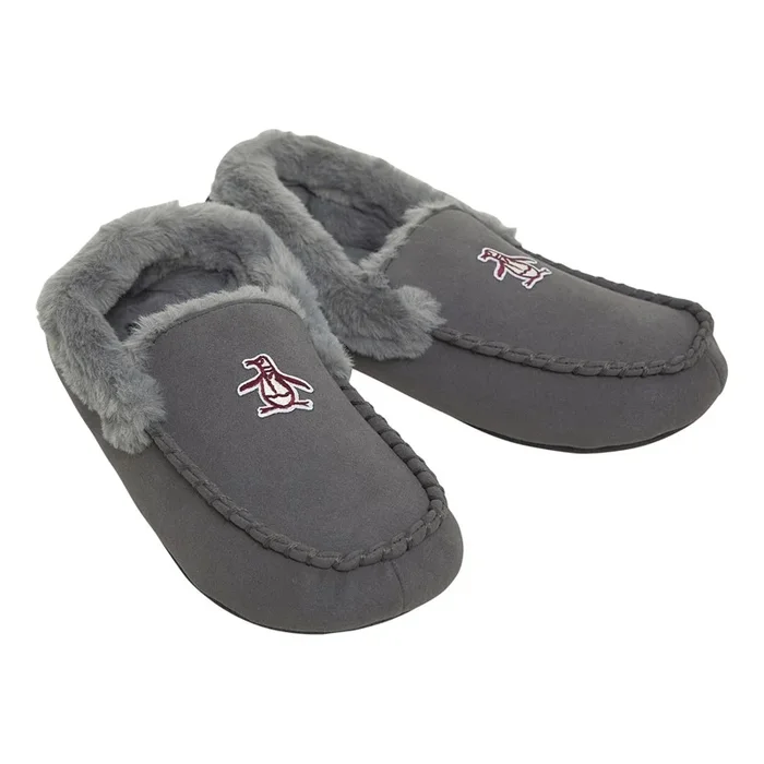 Buy Original Penguin Womens Bedtime Moccasin Slippers Charcoal