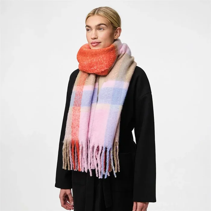 Buy Pieces Womens Bea Long Scarf Pink Lavender