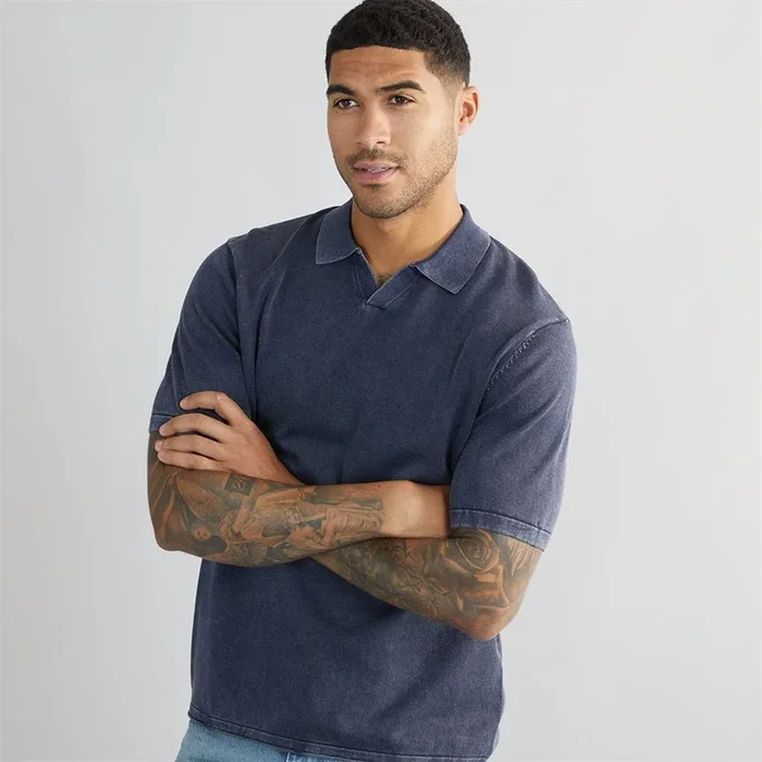 Buy PRODUKT Mens James Knit Polo Navy Blazer