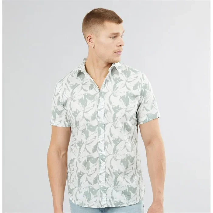 Buy PRODUKT Mens Kim Short Sleeve Shirt Iceberg Green