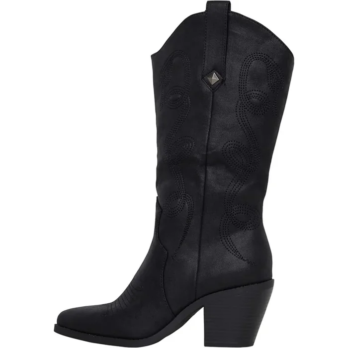 Buy Rocket Dog Womens Feria Heeled Knee High Cowboy Boots Black