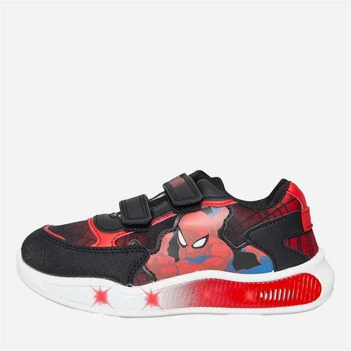 Buy Spiderman Infant Boys Peter Light Up Trainers Black/Red