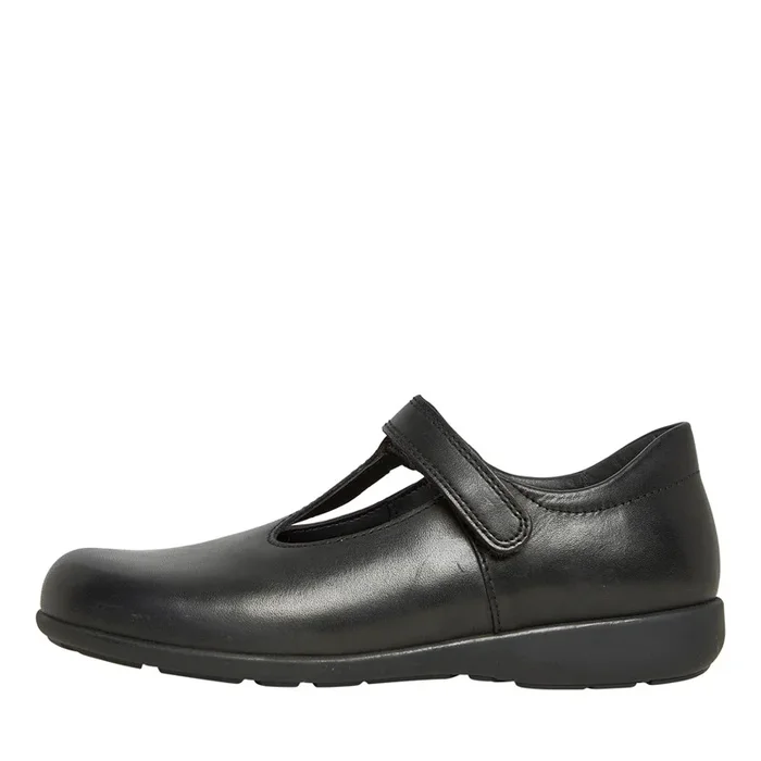 Buy Start-Rite Girls Lesson Wide Fit Shoes Black Leather