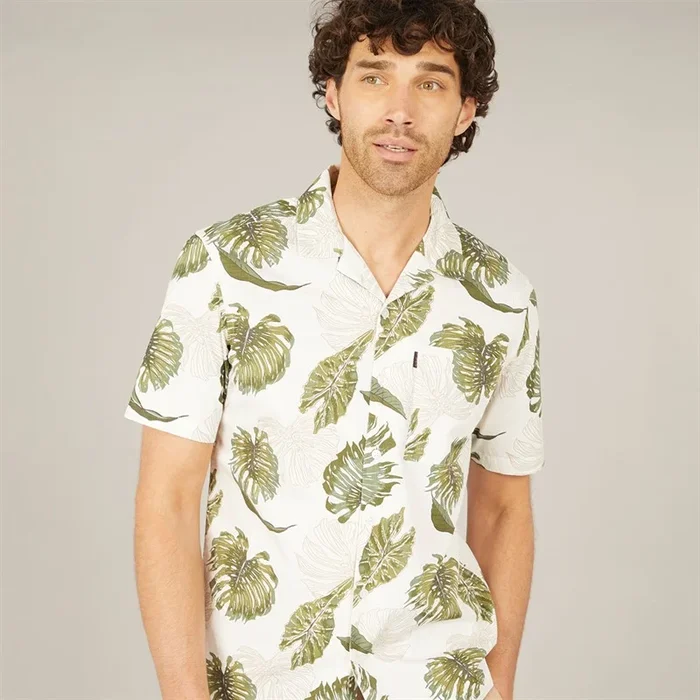 Buy Tokyo Laundry Mens Hoja Short Sleeve AOP Shirt Green