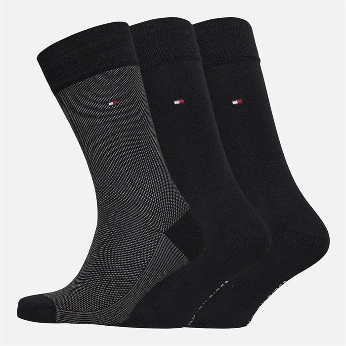 Buy Tommy Hilfiger Mens Three Pack Socks Black