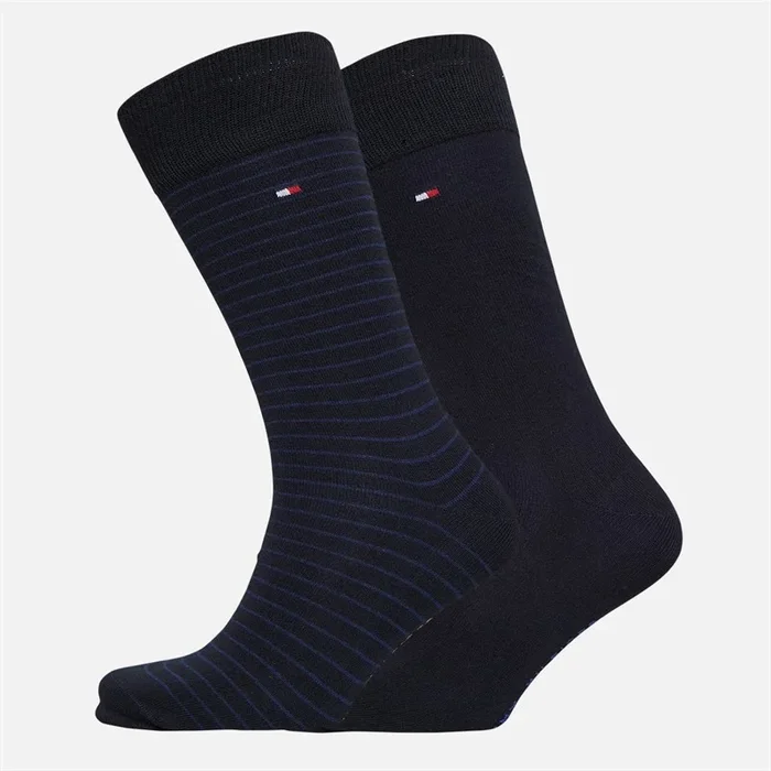 Buy Tommy Hilfiger Mens Two Pack Stripe Socks Tommy Blue