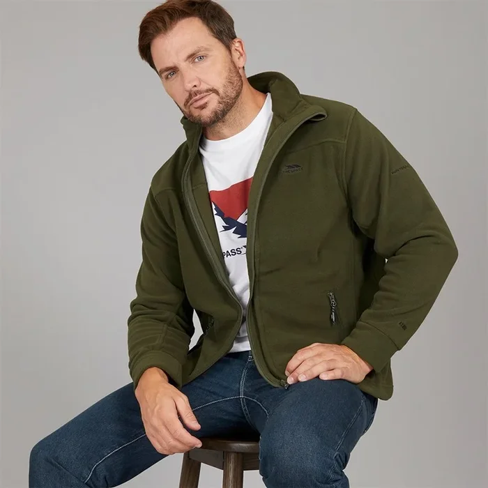 Buy Trespass Mens Bernal Full Zip Fleece Jacket Dark Vine