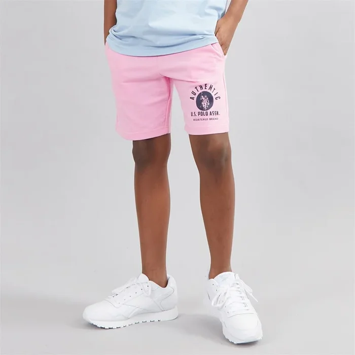 Buy U.S. POLO ASSN. Boys 1890 LB Sweat Shorts Prism Pink