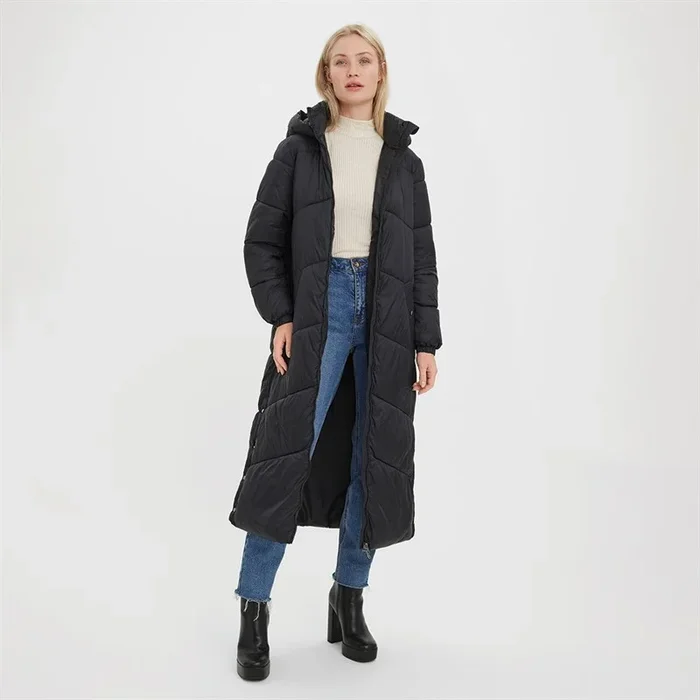Buy Vero Moda Womens Uppsala Long Puffer Coat Black