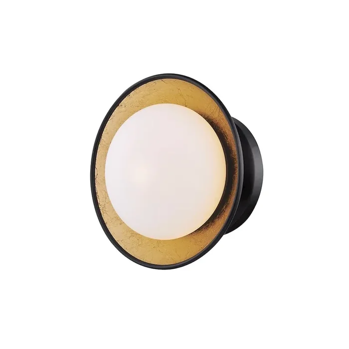 Cadence Semi Flush In Black Lustro/Gold Leaf Combo Color