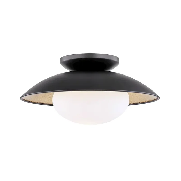 Cadence Semi Flush In Black Lustro/Gold Leaf Combo Color