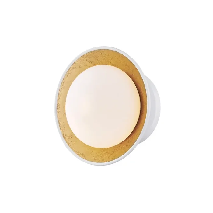 Cadence Semi Flush In White Lustro/Gold Leaf Combo Color