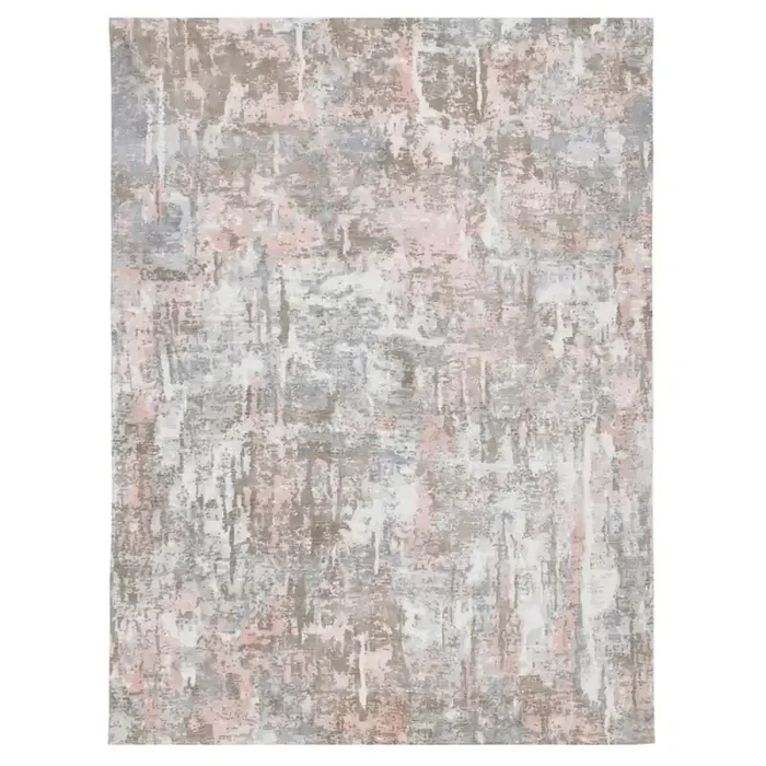 Calypso Viscose Blend Area Rug Indoor in Gray/Pink, 2‘ x 3‘