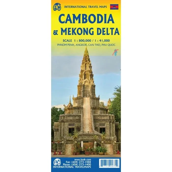 Cambodia & Mekong Delta · Phnom Penh · Angkor · Can Tho · Phu Quoc | ITMB Travel Reference Map 1:800,000 / 1:41,000
