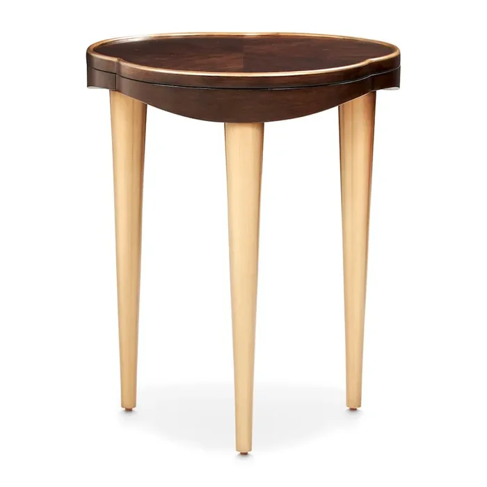 Camellia Field Chairside Table – Warm Pecan