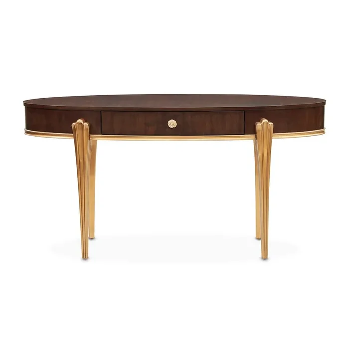 Camellia Field Vanity Desk – Warm Pecan