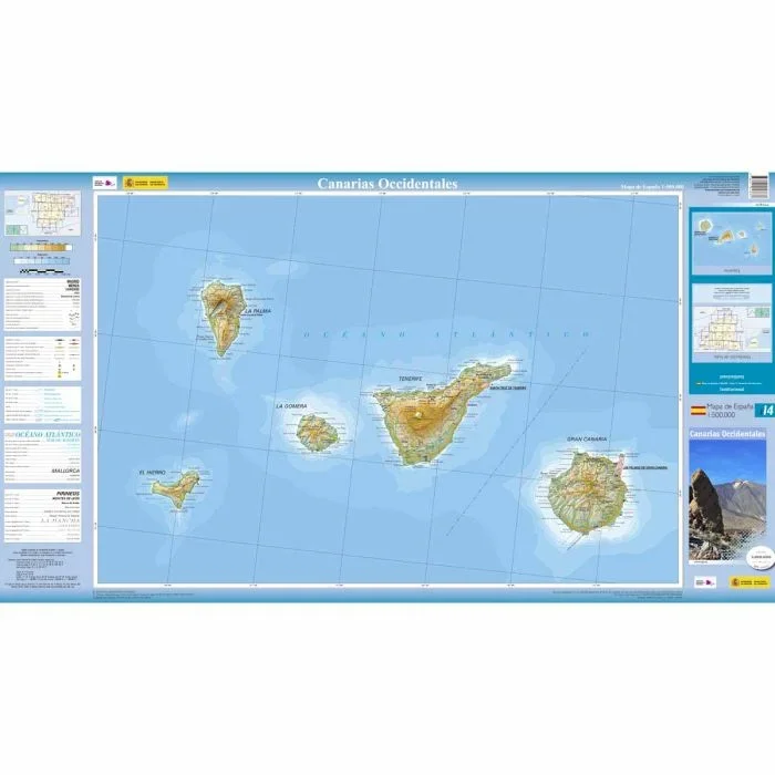 Canary Islands West CNIG 500K Sectional Map 14
