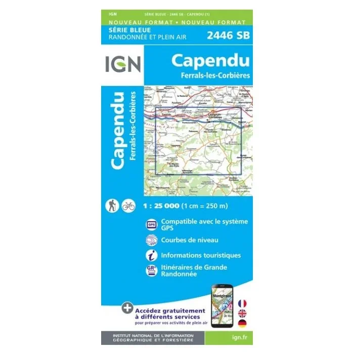 Capendu – Ferrals-les-Corbieres IGN 2446SB