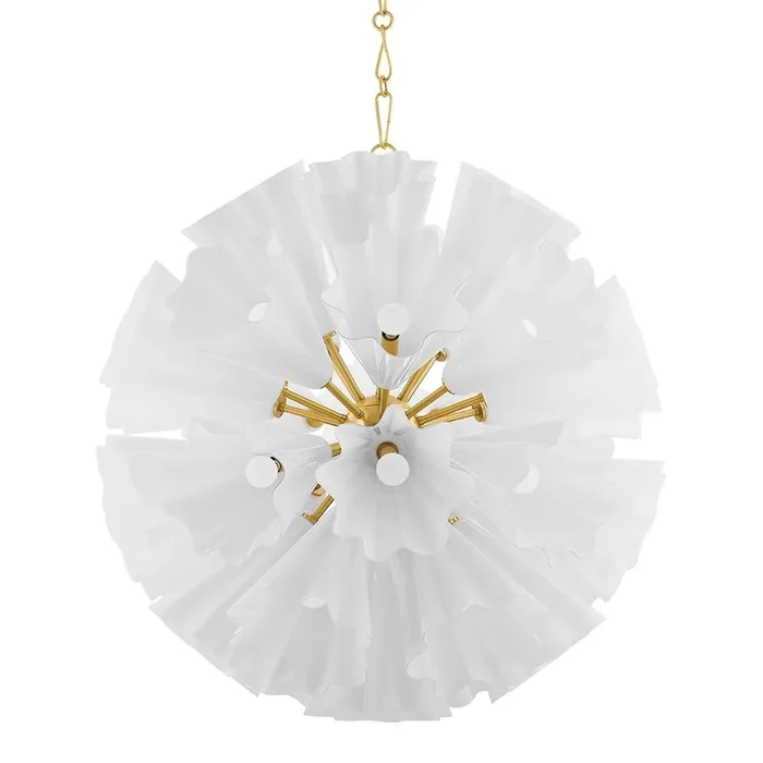 Capri Chandelier In Aged Brass Color