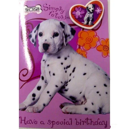 Card And Envelope 102 Dalmatians With Badge Have A Special Birthday