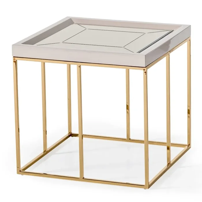 Carmela Side Table – Shimmer Ivory