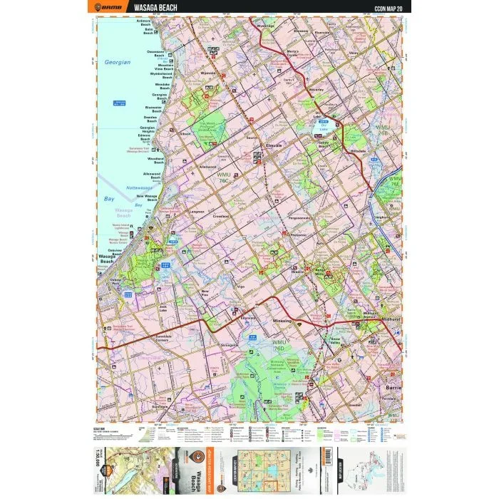 CCON20 Wasaga Beach – Cottage Country Ontario Topo Map
