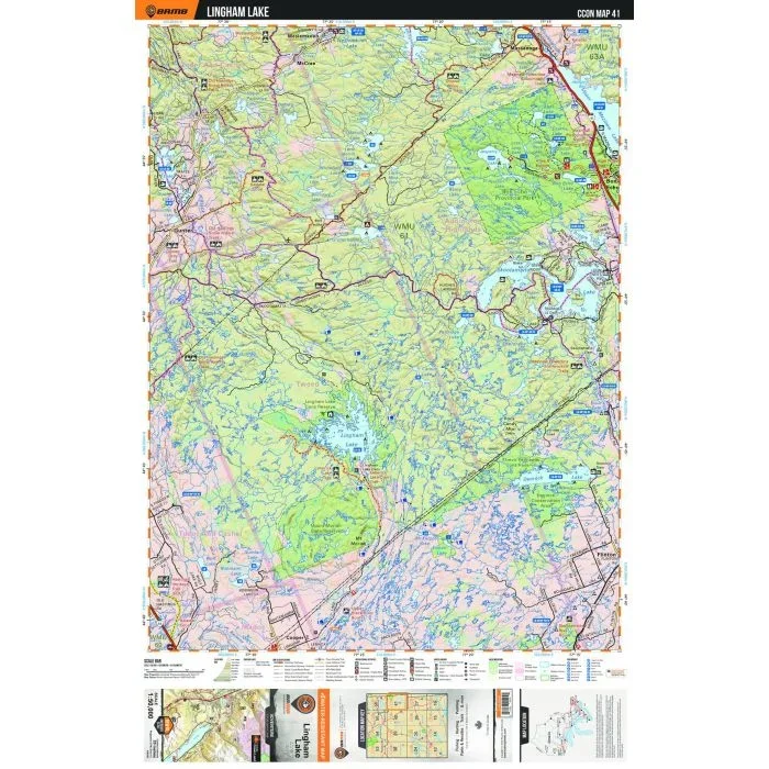 CCON41 Lingham Lake – Cottage Country Ontario Topo Map