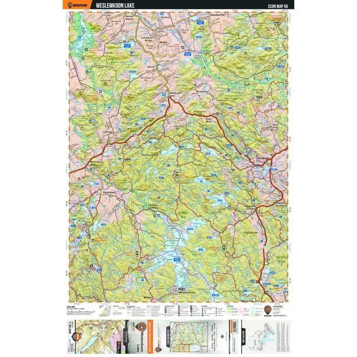 CCON56 Weslemkoon Lake – Cottage Country Ontario Topo Map