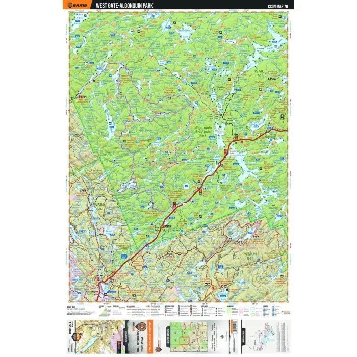 CCON70 West Gate – Algonquin Park – Cottage Country Ontario Topo Map