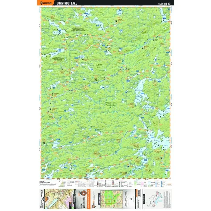 CCON89 Burntroot Lake – Cottage Country Ontario Topo Map