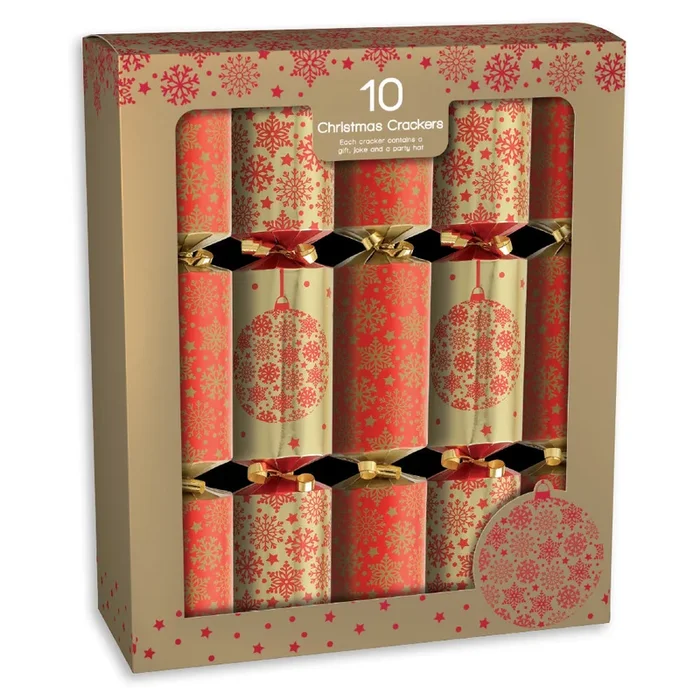 Christmas Crackers Red & Gold 10 Pack