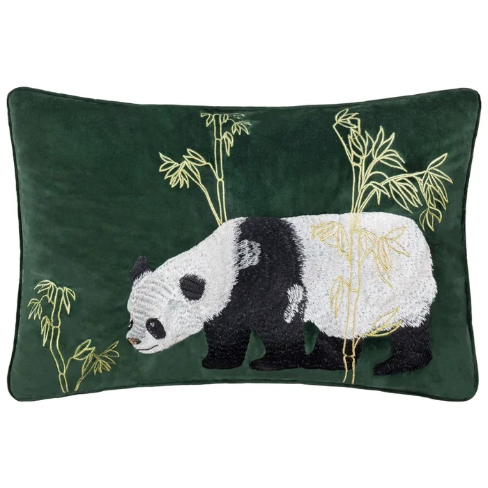 Chuan Tranquil Panda Velvet Cushion