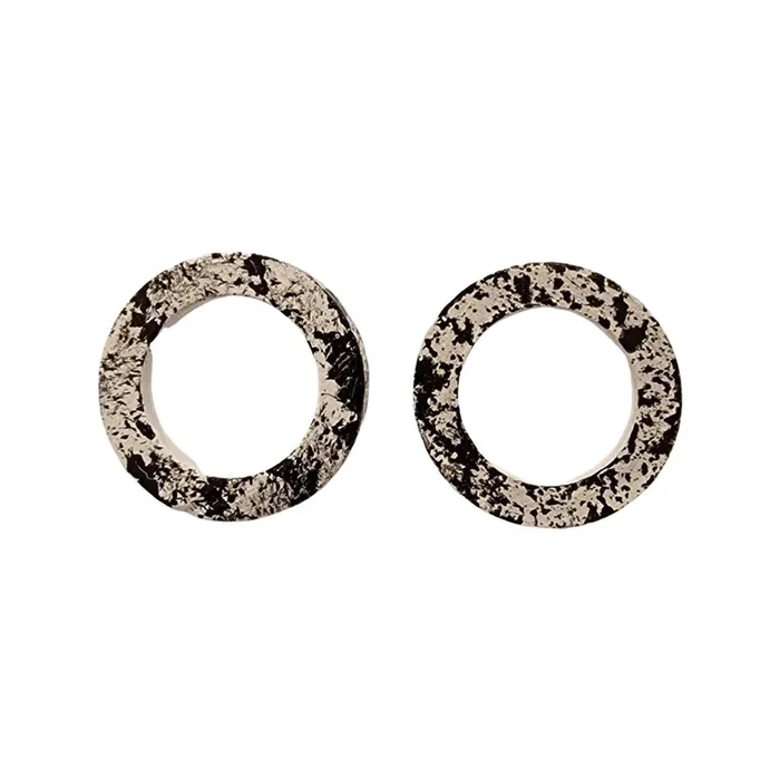 Circle Hoop Monochrome Earrings