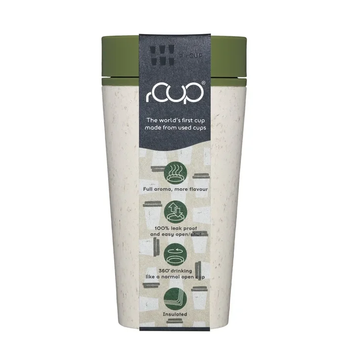 Circular & Co Cups Cream and Green 12oz