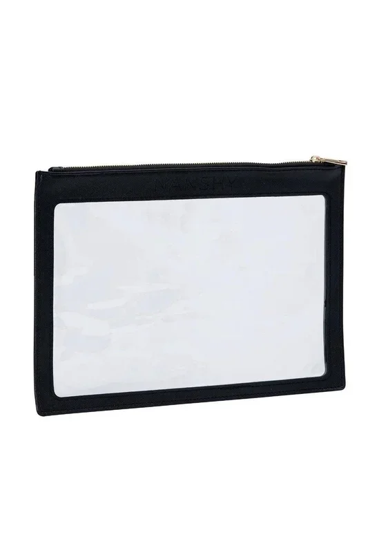 Clear Makeup Pouch Black
