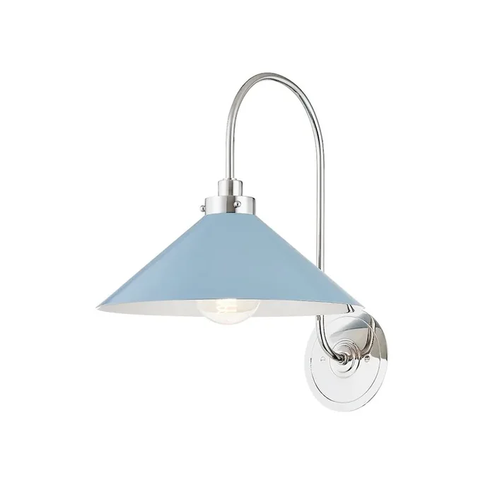 Clivedon Wall Sconce In Polished Nickel Color