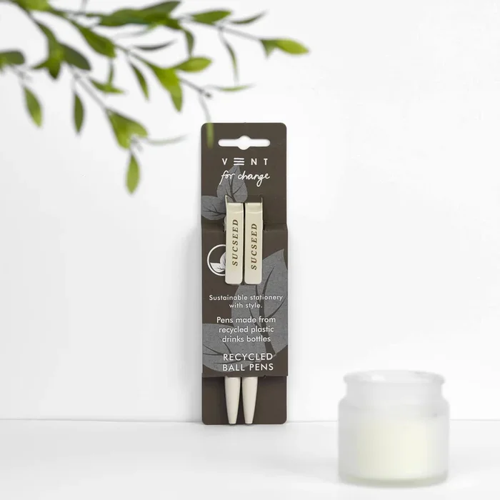Coffee Recycled Plastic Bottle SUCSEED Pen Set
