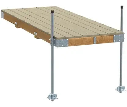 Commercial Grade Stationary Dock 4‘x10‘ with Resin Top