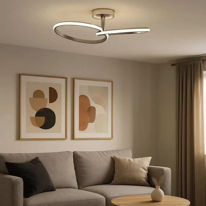 Congiunti Chrome Dual LED CCT Modern Ceiling Light