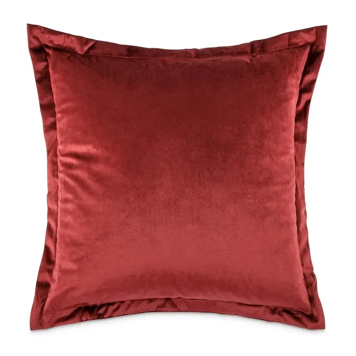 Conner 20″ Velvet Throw Pillow, Set of 2 – Sangria
