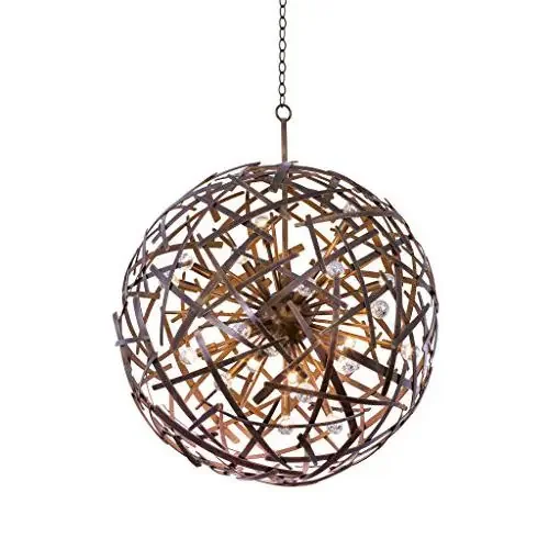 Copper Patina Sputnik Cluster Pendant Light, Belen Kox