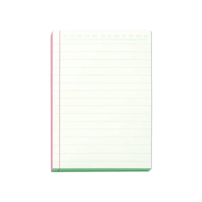 Coral and Blue Colour Block Notepad