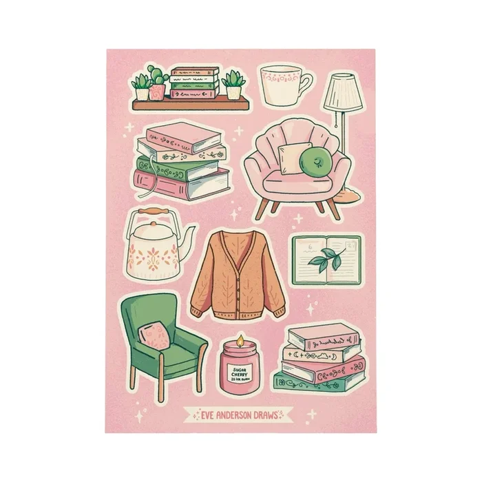 Cosy Reading Sticker Sheet