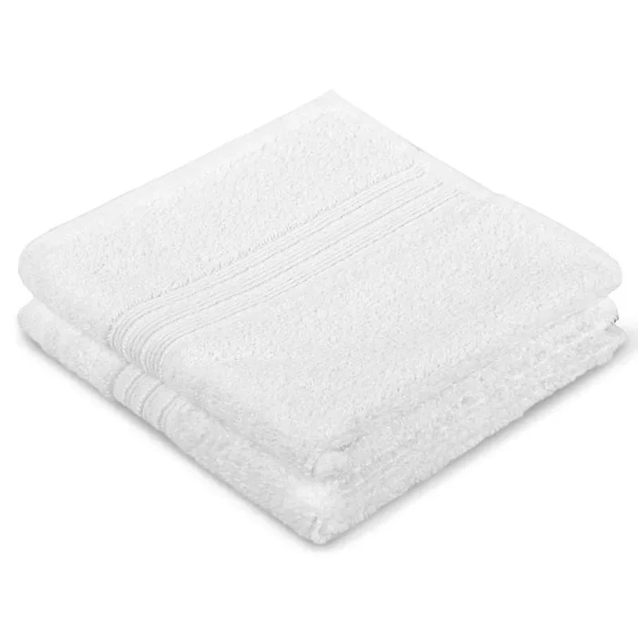 Cotton Plain Terry Face Towel 2 Pack – Case of 12