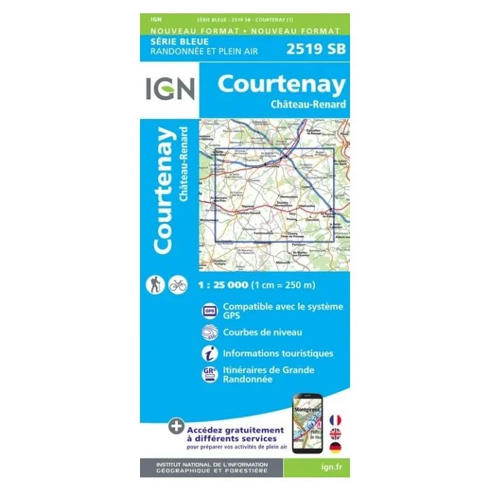 Courtenay – Chateau-Renard IGN 2519SB