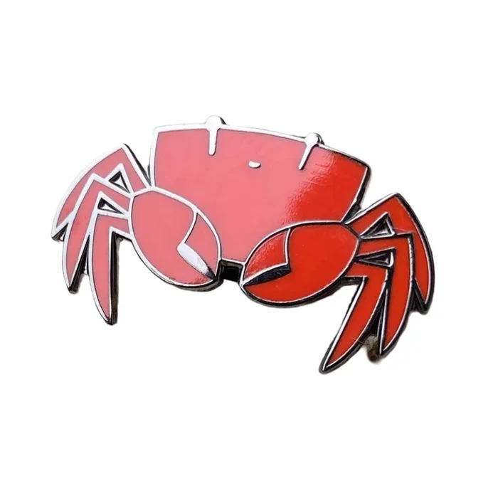Crab Enamel Pin Badge