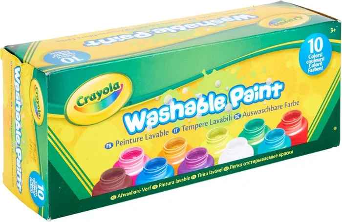 Crayola Washable Paints – Assorted Colours (Pack of 10)