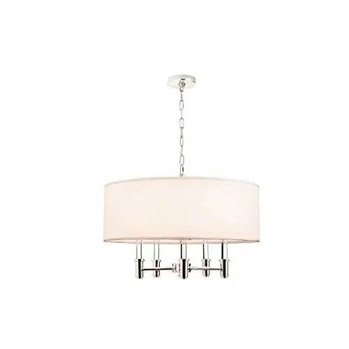 Crystal Accented Round Pendant Light, Belen Kox